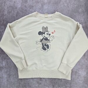 UT Uniqlo X Disney Printed Minnie Mouse Cream Sweatshirt